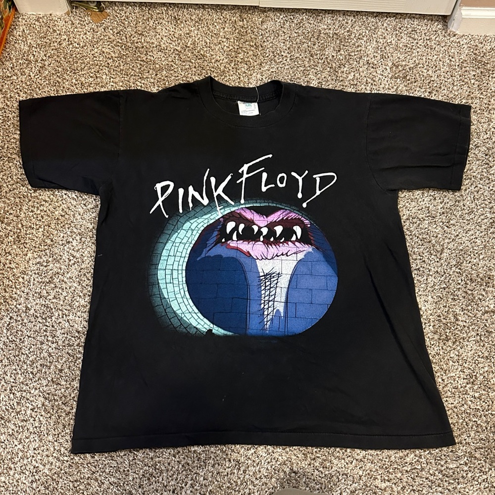 Rare Vintage Pink Floyd The Wall Single Stitch Double Sided Size Large T-Shirt
